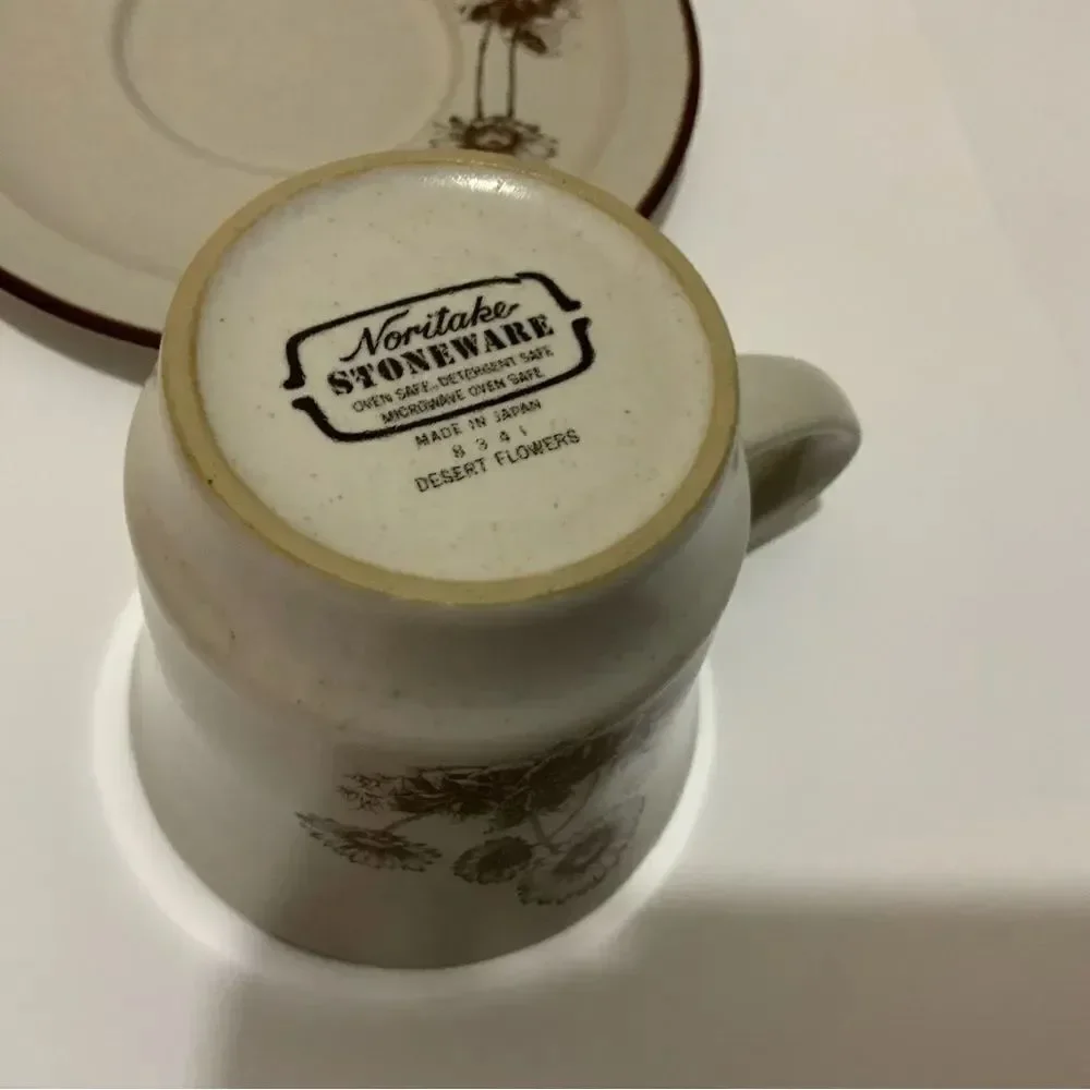 Noritake Cup & Saucer Set Desert Flowers B2